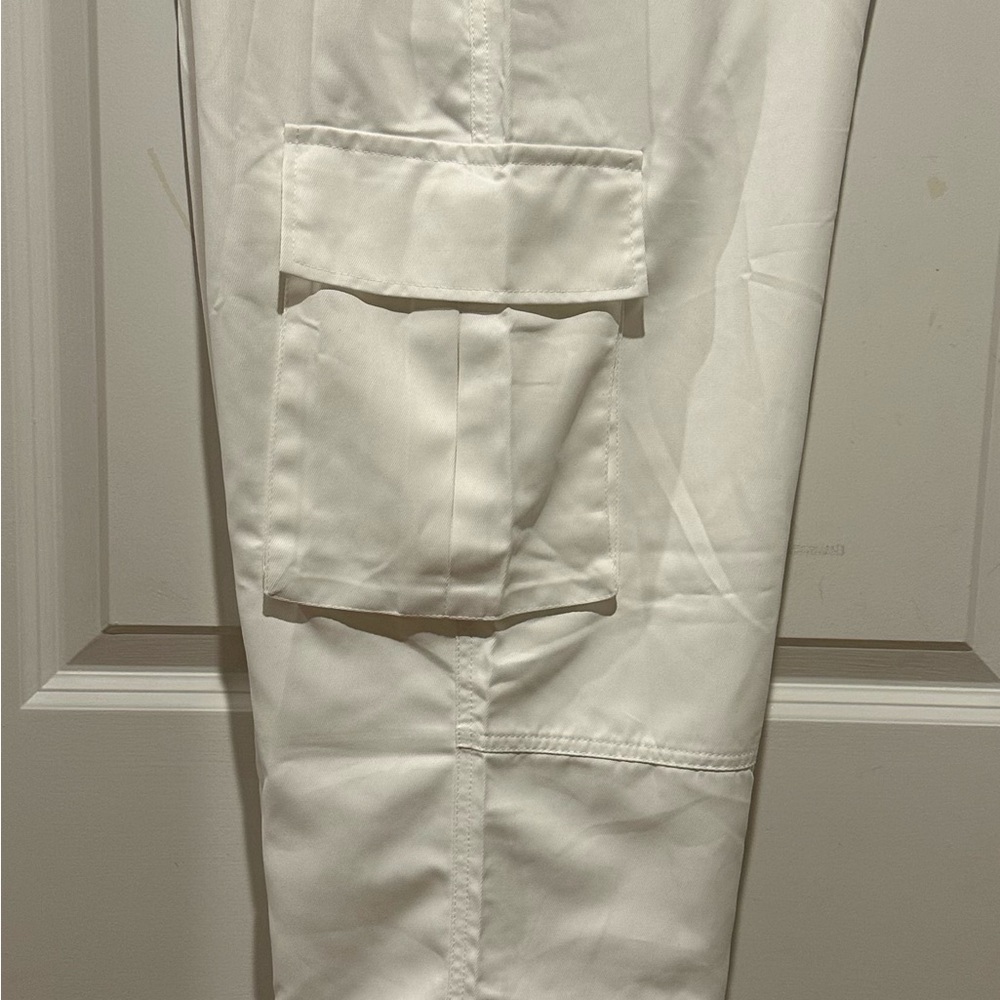 Manfinity Cargo Pants, white, size L - Picture 2 of 5